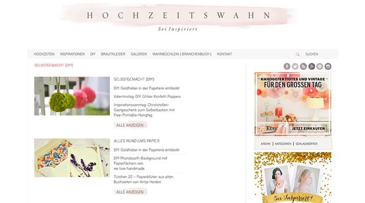 Kreativblog: Hochzeitswahn