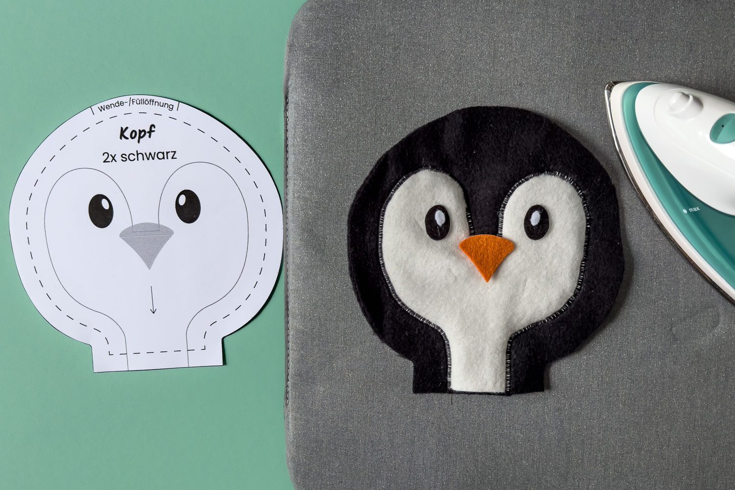 Pinguin Schnuffeltuch – kostenloses Schnittmuster