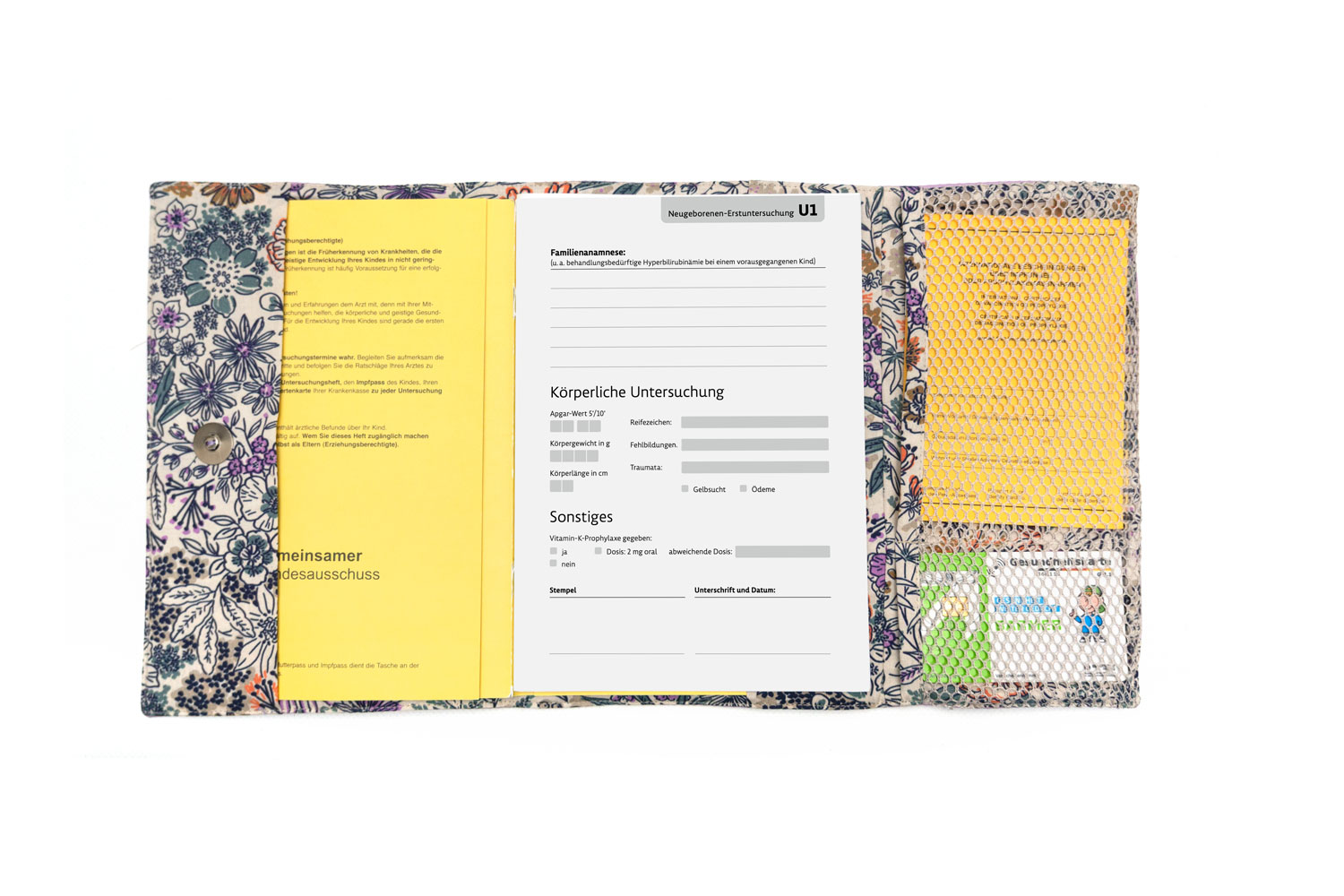 U-Heft- und Mutterpass-Hülle - Schnittmuster kostenlos