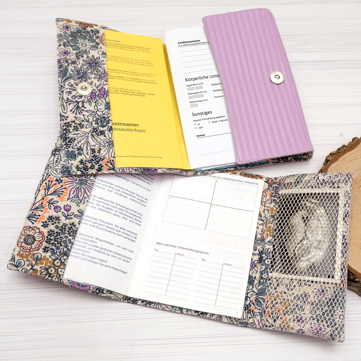 U-Heft- und Mutterpass-Hülle - Schnittmuster kostenlos