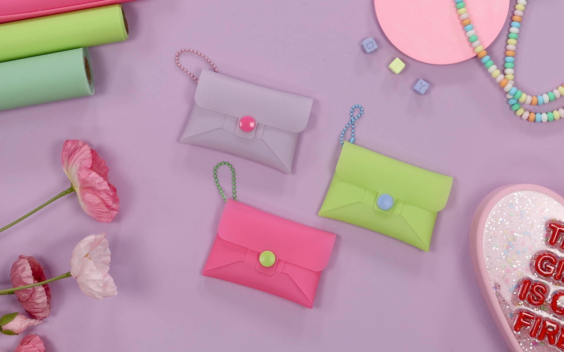 No-Sew-Mini-Tasche aus Jelly Vinyl – Schnittmuster kostenlos