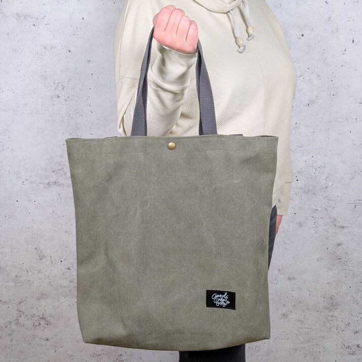 Einfache Canvas-Tasche nähen –  Nähanleitung kostenlos