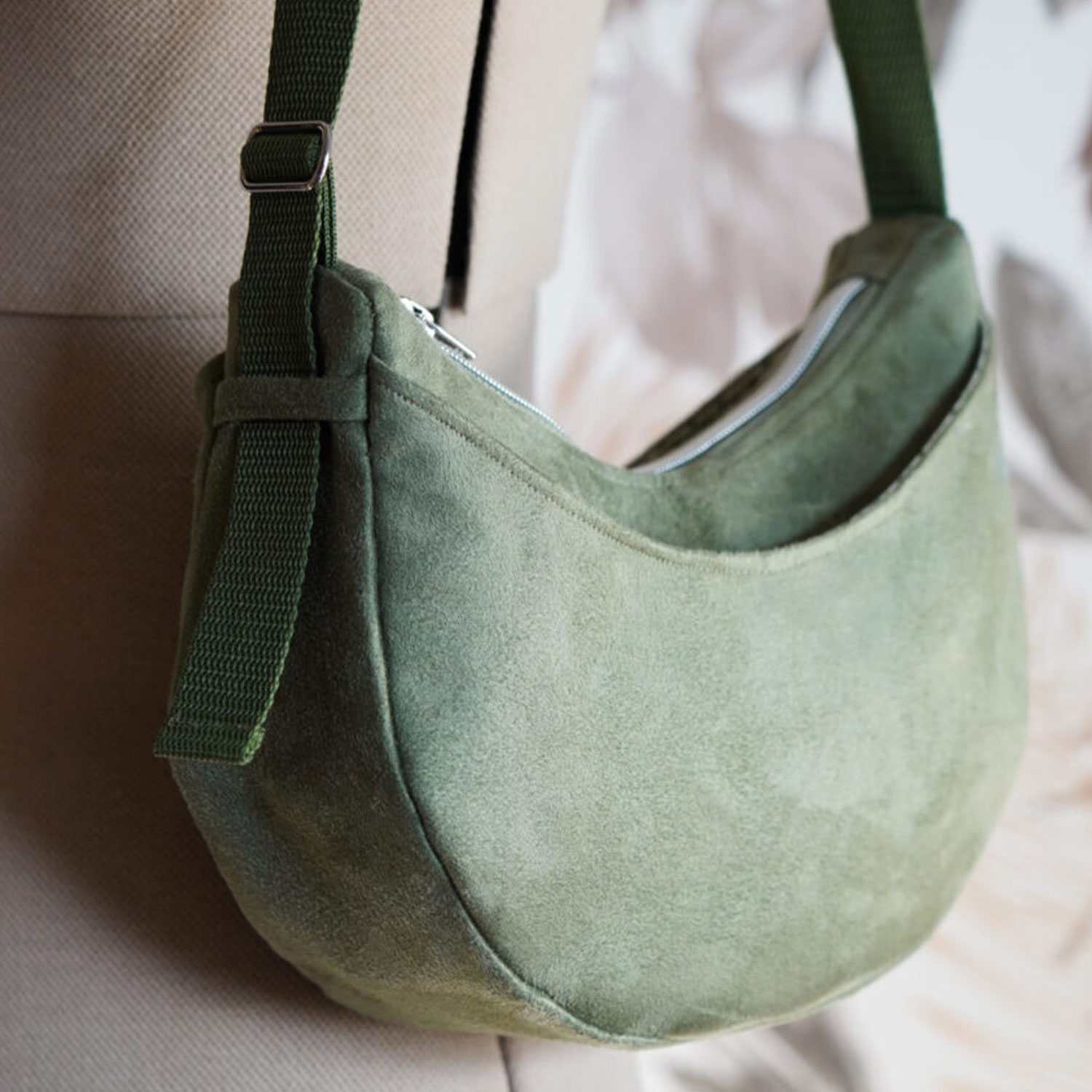 Croissant-Tasche nähen – Schnittmuster kostenlos